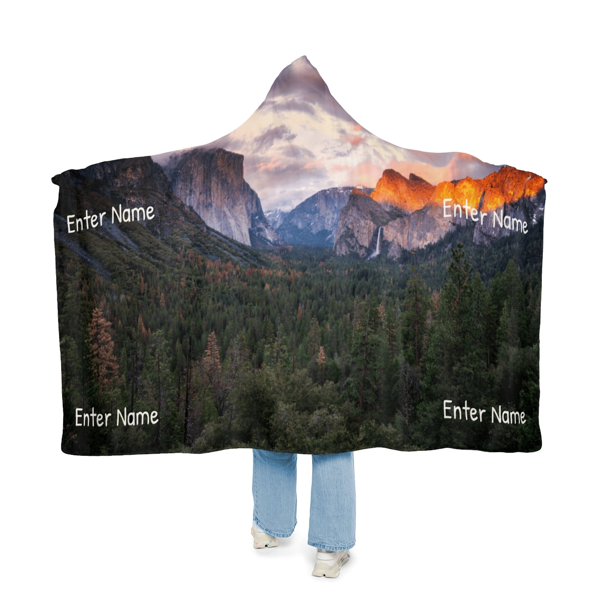 Mountain Sunset Personalized - Snuggle Blanket