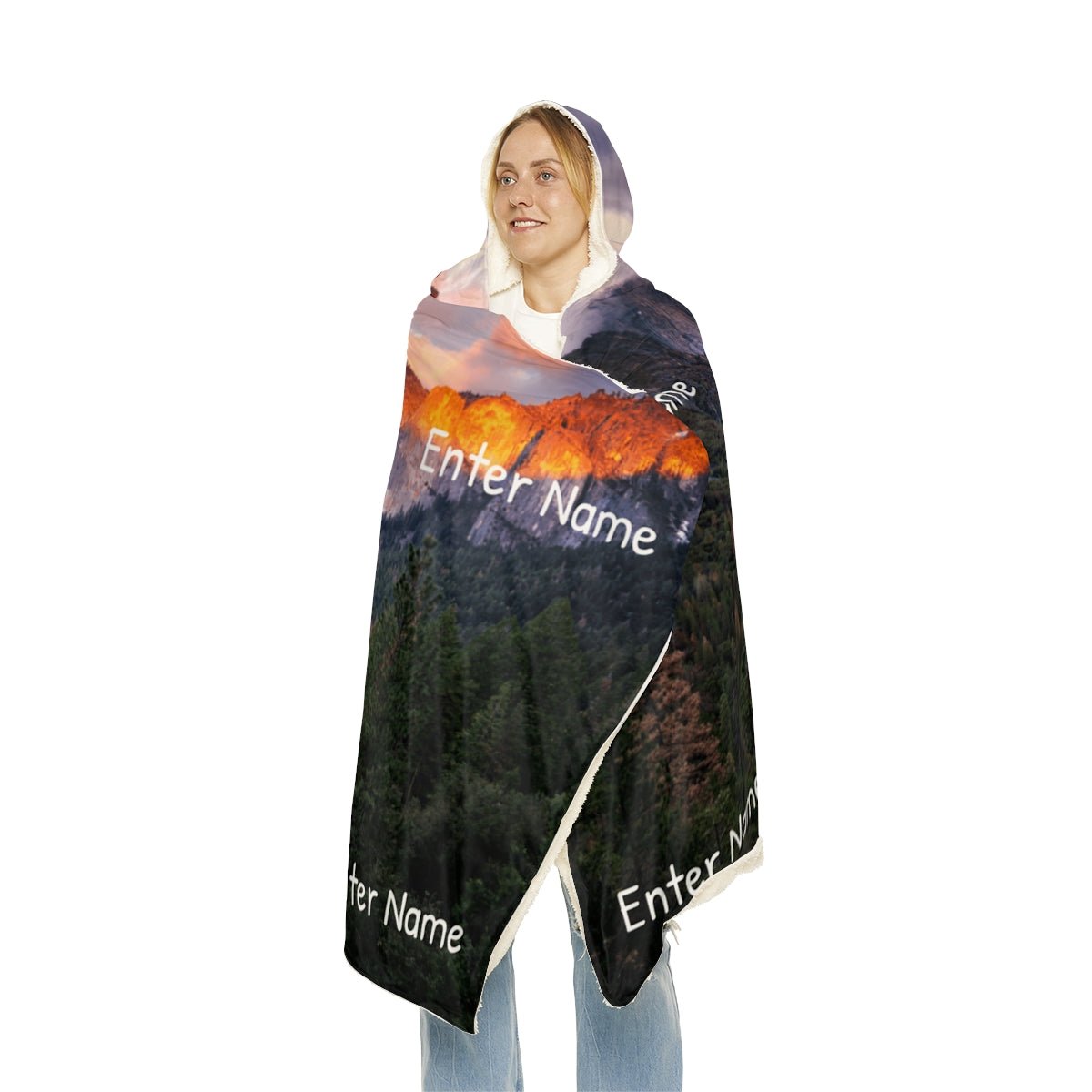 Mountain Sunset Personalized - Snuggle Blanket