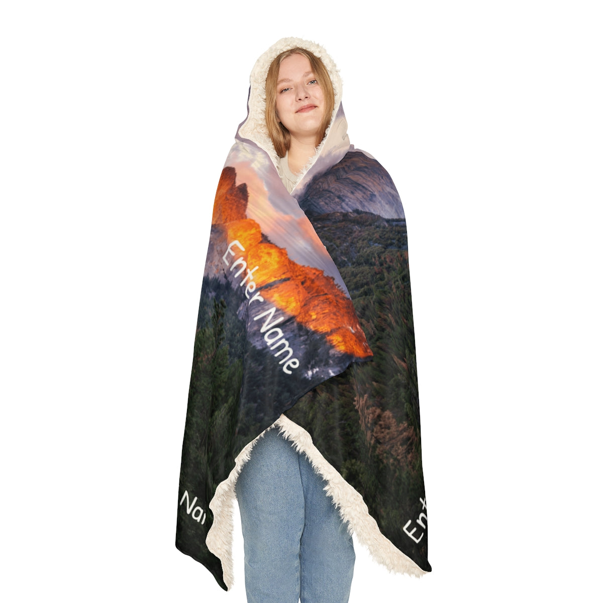 Mountain Sunset Personalized - Snuggle Blanket